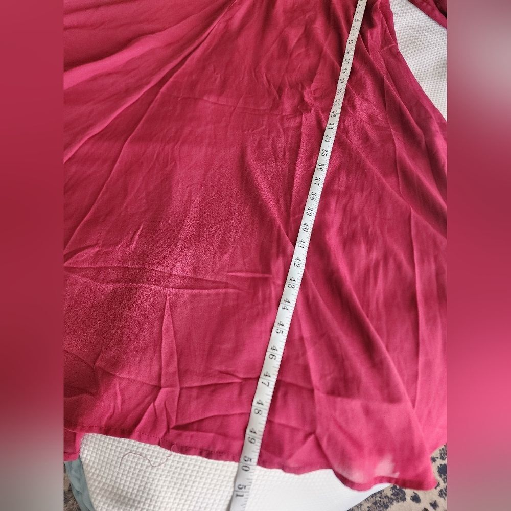 The Pyramid Collection Deep Red Long Sleeve Dress - Picture 13 of 16
